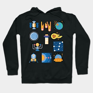 galaxy icon sticker pack Hoodie